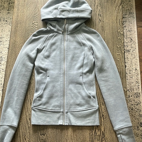 lululemon athletica Jackets & Blazers - Lululemon scuba full-zip hoodie, size- 0, color- blue-gray